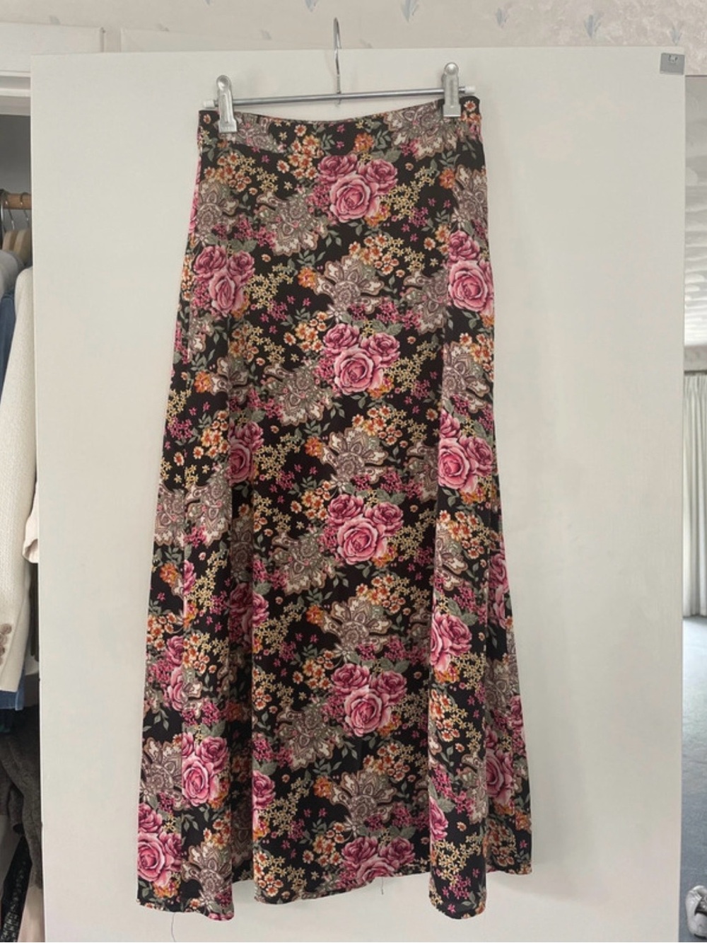 Forever 21 Floral Paisley Midi Skirt Boho Cottagecore